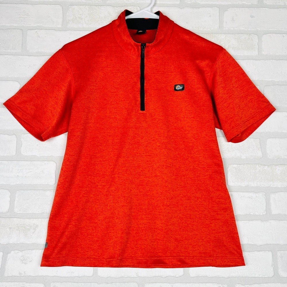 Lowe Alpine Womens Orange‎ Heather Quarter Zip Short Sleeve Hiking Top Medium